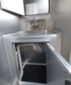 Concession Trailer Gooseneck Black 8.5' x 45' BBQ Smoker Event Catering Restroom -Cheap Concession Trailers Shop p1070358