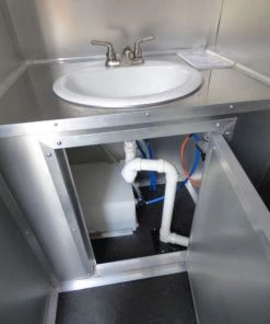 Concession Trailer Gooseneck Black 8.5' x 45' BBQ Smoker Event Catering Restroom -Cheap Concession Trailers Shop p1070359