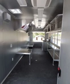 Concession Trailer Gooseneck Black 8.5' x 45' BBQ Smoker Event Catering Restroom -Cheap Concession Trailers Shop p1070361