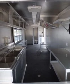 Concession Trailer Gooseneck Black 8.5' x 45' BBQ Smoker Event Catering Restroom -Cheap Concession Trailers Shop p1070363