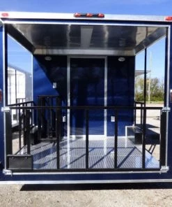 Concession Trailer Indigo Blue 8.5' x 17' BBQ Smoker Event Catering -Cheap Concession Trailers Shop p1070442