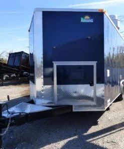 Concession Trailer Indigo Blue 8.5' x 17' BBQ Smoker Event Catering -Cheap Concession Trailers Shop p1070444