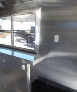 Concession Trailer Indigo Blue 8.5' x 17' BBQ Smoker Event Catering -Cheap Concession Trailers Shop p1070450