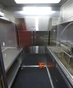 Concession Trailer Gooseneck Black 8.5' x 45' BBQ Smoker Event Catering Restroom Generators -Cheap Concession Trailers Shop p1070481 1