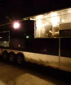 Concession Trailer Gooseneck Black 8.5' x 45' BBQ Smoker Event Catering Restroom Generators -Cheap Concession Trailers Shop p1070496