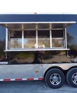 Concession Trailer Gooseneck Black 8.5' x 45' BBQ Smoker Event Catering Restroom Generators -Cheap Concession Trailers Shop p1070504 1