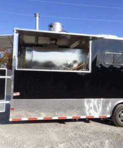Concession Trailer Gooseneck Black 8.5' x 45' BBQ Smoker Event Catering Restroom Generators -Cheap Concession Trailers Shop p1070508