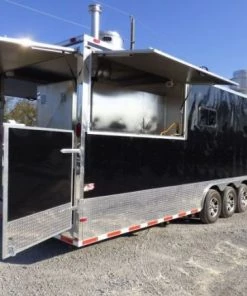 Concession Trailer Gooseneck Black 8.5' x 45' BBQ Smoker Event Catering Restroom Generators -Cheap Concession Trailers Shop p1070509 1