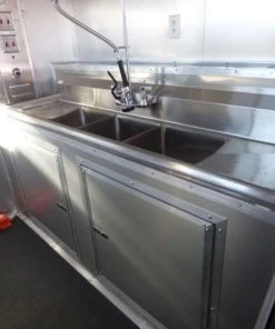 Concession Trailer Gooseneck Black 8.5' x 45' BBQ Smoker Event Catering Restroom Generators -Cheap Concession Trailers Shop p1070526