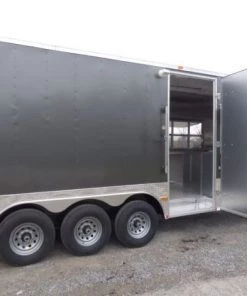Concession Trailer Gooseneck Charcoal Gray 8.5' x 36' BBQ Smoker Event Catering -Cheap Concession Trailers Shop p1070583