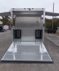 Concession Trailer Gooseneck Charcoal Gray 8.5' x 36' BBQ Smoker Event Catering -Cheap Concession Trailers Shop p1070585