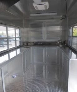 Concession Trailer Gooseneck Charcoal Gray 8.5' x 36' BBQ Smoker Event Catering -Cheap Concession Trailers Shop p1070591