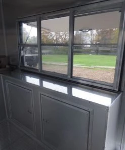 Concession Trailer Gooseneck Charcoal Gray 8.5' x 36' BBQ Smoker Event Catering -Cheap Concession Trailers Shop p1070593