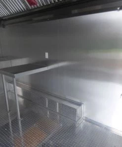 Concession Trailer Gooseneck Charcoal Gray 8.5' x 36' BBQ Smoker Event Catering -Cheap Concession Trailers Shop p1070598