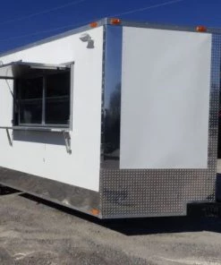 Concession Trailer White 8.5' x 20' BBQ Smoker Event Catering -Cheap Concession Trailers Shop p1070807