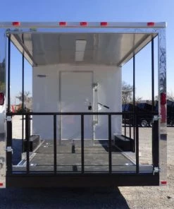 Concession Trailer White 8.5' x 20' BBQ Smoker Event Catering -Cheap Concession Trailers Shop p1070810