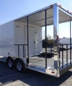 Concession Trailer White 8.5' x 20' BBQ Smoker Event Catering -Cheap Concession Trailers Shop p1070811