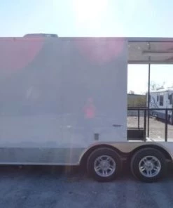 Concession Trailer White 8.5' x 20' BBQ Smoker Event Catering -Cheap Concession Trailers Shop p1070812