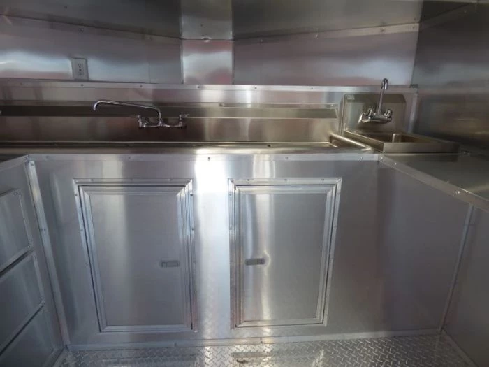 Concession Trailer White 8.5' x 20' BBQ Smoker Event Catering Trailer 6 Concession Trailer White 8.5' x 20' BBQ Smoker Event Catering Trailer - Image 6