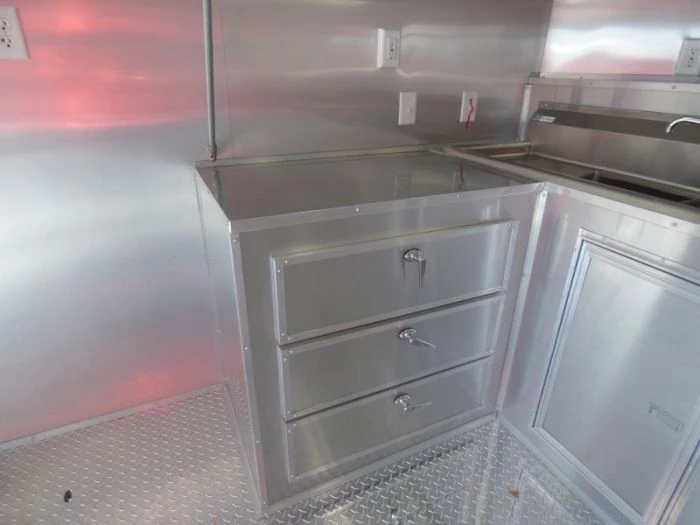 Concession Trailer White 8.5' x 20' BBQ Smoker Event Catering Trailer 8 Concession Trailer White 8.5' x 20' BBQ Smoker Event Catering Trailer - Image 8