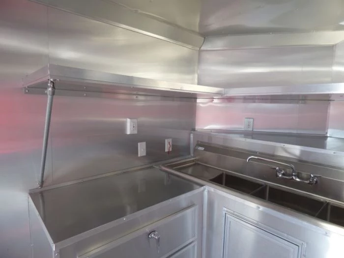 Concession Trailer White 8.5' x 20' BBQ Smoker Event Catering Trailer 9 Concession Trailer White 8.5' x 20' BBQ Smoker Event Catering Trailer - Image 9