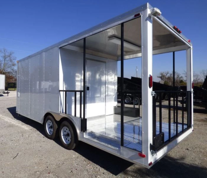 Concession Trailer White 8.5' x 20' BBQ Smoker Event Catering Trailer 11 Concession Trailer White 8.5' x 20' BBQ Smoker Event Catering Trailer - Image 11