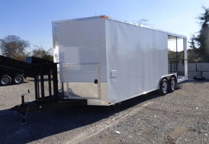 Concession Trailer White 8.5' x 20' BBQ Smoker Event Catering Trailer 5 Concession Trailer White 8.5' x 20' BBQ Smoker Event Catering Trailer - Image 5