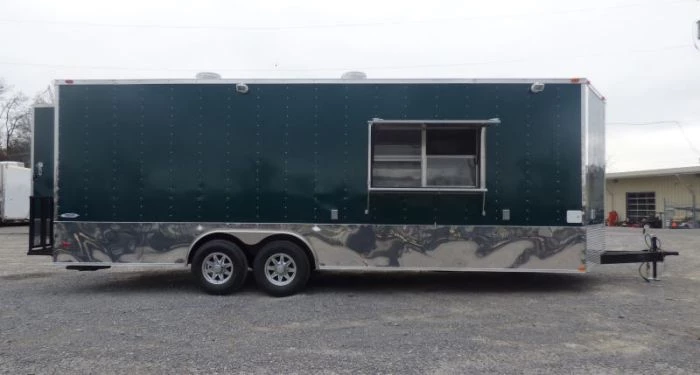 Concession Trailer Emerald Green 8.5' x 24' Food Event Catering Restroom 23 Concession Trailer Emerald Green 8.5' x 24' Food Event Catering Restroom - Image 23