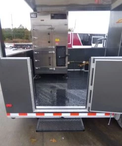 Concession Trailer Charcoal Gray 8.5' x 30' Gooseneck BBQ Smoker Catering Event -Cheap Concession Trailers Shop p1080216