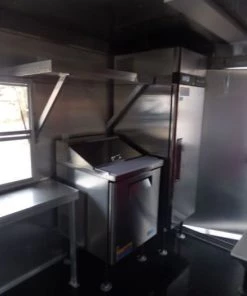 Concession Trailer Charcoal Gray 8.5' x 30' Gooseneck BBQ Smoker Catering Event -Cheap Concession Trailers Shop p1080221