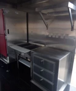 Concession Trailer Charcoal Gray 8.5' x 30' Gooseneck BBQ Smoker Catering Event -Cheap Concession Trailers Shop p1080222