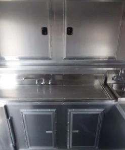 Concession Trailer Charcoal Gray 8.5' x 30' Gooseneck BBQ Smoker Catering Event -Cheap Concession Trailers Shop p1080230