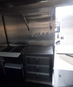 Concession Trailer Charcoal Gray 8.5' x 30' Gooseneck BBQ Smoker Catering Event -Cheap Concession Trailers Shop p1080232