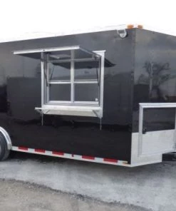 Concession Trailer Black 8.5' x 20' BBQ Smoker Food Catering -Cheap Concession Trailers Shop p1080570