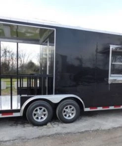 Concession Trailer Black 8.5' x 20' BBQ Smoker Food Catering -Cheap Concession Trailers Shop p1080571