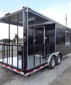 Concession Trailer Black 8.5' x 20' BBQ Smoker Food Catering -Cheap Concession Trailers Shop p1080573