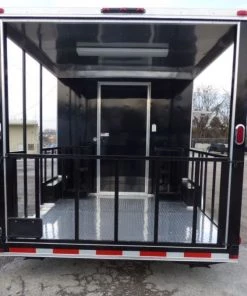 Concession Trailer Black 8.5' x 20' BBQ Smoker Food Catering -Cheap Concession Trailers Shop p1080574