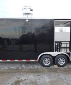 Concession Trailer Black 8.5' x 20' BBQ Smoker Food Catering -Cheap Concession Trailers Shop p1080576 1