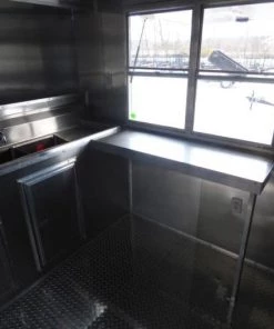 Concession Trailer Black 8.5' x 20' BBQ Smoker Food Catering -Cheap Concession Trailers Shop p1080588