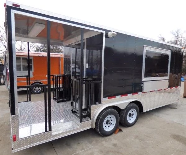 8.5' x 20' Concession Food Trailer Black Catering Event Trailer 13 8.5' x 20' Concession Food Trailer Black Catering Event Trailer - Image 13