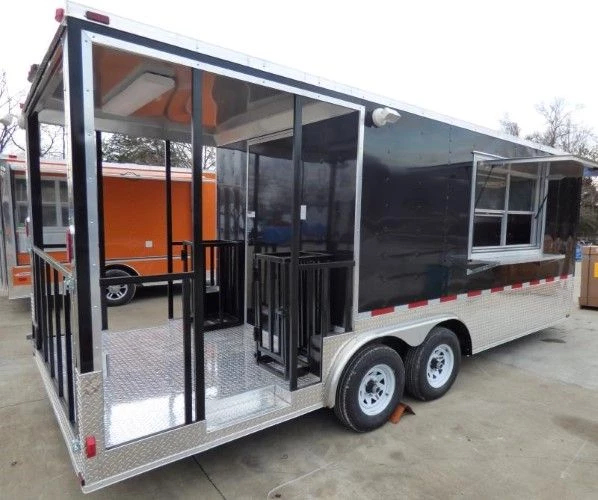 8.5' x 20' Concession Food Trailer Black Catering Event Trailer 7 8.5' x 20' Concession Food Trailer Black Catering Event Trailer - Image 7
