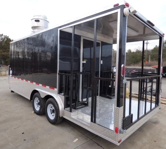 8.5' x 20' Concession Food Trailer Black Catering Event Trailer 6 8.5' x 20' Concession Food Trailer Black Catering Event Trailer - Image 6