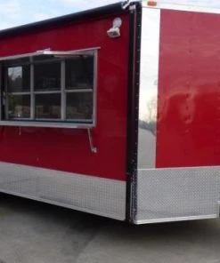 8.5' x 24' Concession Trailer Red BBQ Food Event Catering -Cheap Concession Trailers Shop p1080818 1