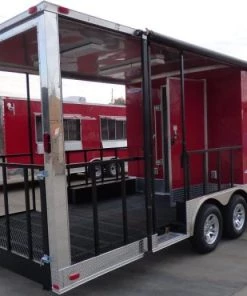 8.5' x 24' Concession Trailer Red BBQ Food Event Catering -Cheap Concession Trailers Shop p1080820 1