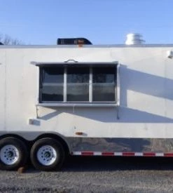 Concession Trailer 8.5' X 30' White - Food Event Catering -Cheap Concession Trailers Shop p1110416 small
