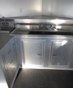 Concession Trailer 8.5' X 30' White - Food Event Catering -Cheap Concession Trailers Shop p1110436 small