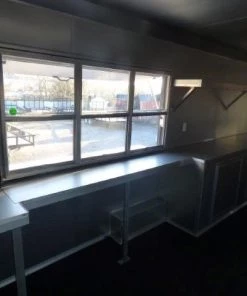 Concession Trailer 8.5' X 30' White - Food Event Catering -Cheap Concession Trailers Shop p1110448 small