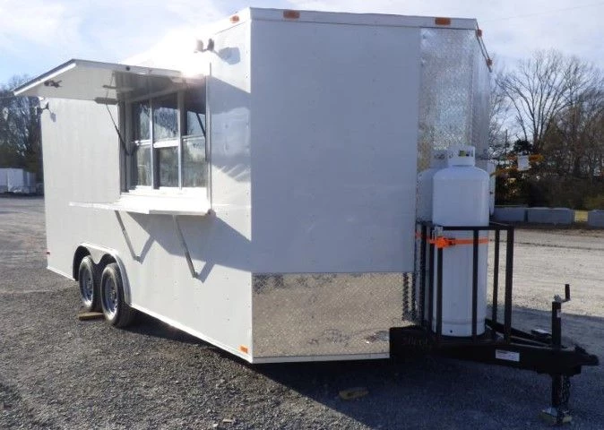 Concession Trailer 8.5'x18' White Catering Food Vending Event 30 Concession Trailer 8.5'x18' White Catering Food Vending Event - Image 30