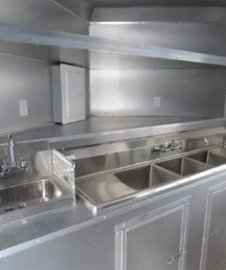 Concession Trailer 8.5' X 24' White - Food Event Catering -Cheap Concession Trailers Shop p1120094 small