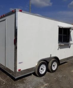 Concession Trailer 8.5' X 14' White - Food Event Catering -Cheap Concession Trailers Shop p1120176 small